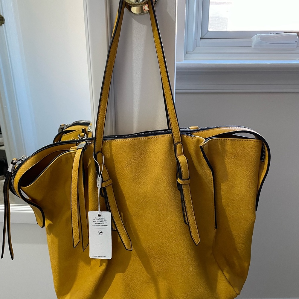 NWT Urban Expression Mustard tote bag